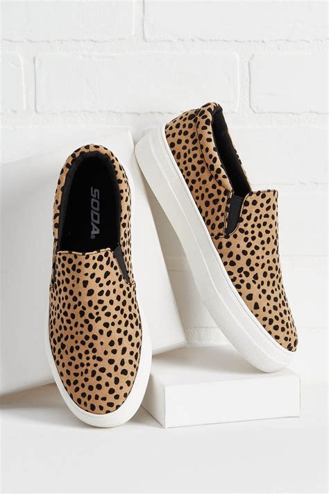 leopard print slip on sneakers